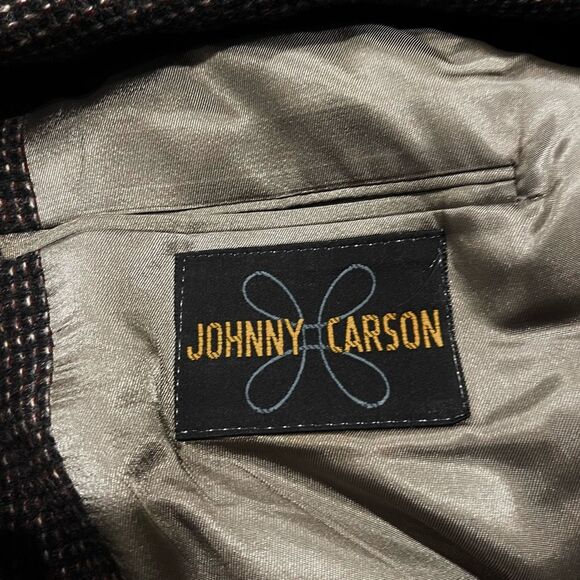 Johnny Carson Man In Wool Tweed Suit Jacket Sports Coat Men’s 42R - Picture 5 of 7